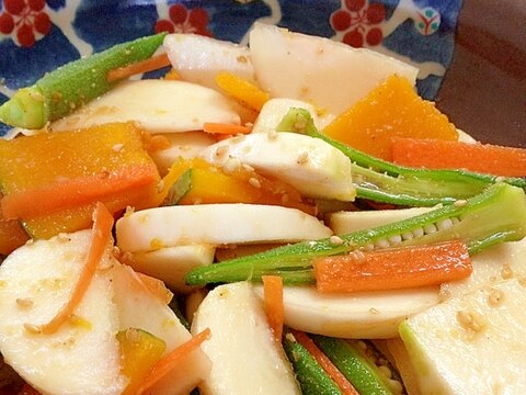 中華ハニーレモン風味☆いろいろ野菜とかぶのサラダ